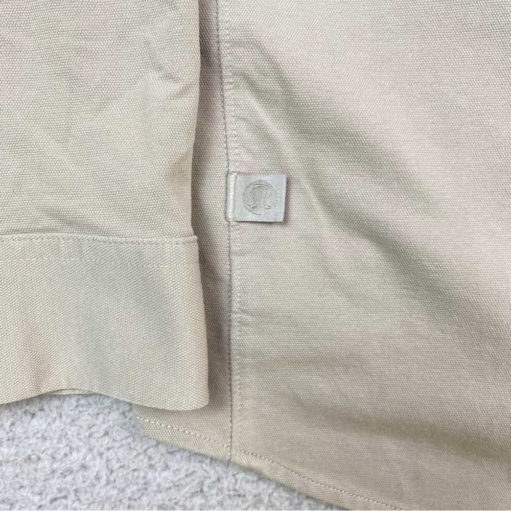 Lululemon Commission Tan Long Sleeve Button Up Shirt Men’s Size L Estimated - Picture 3 of 8